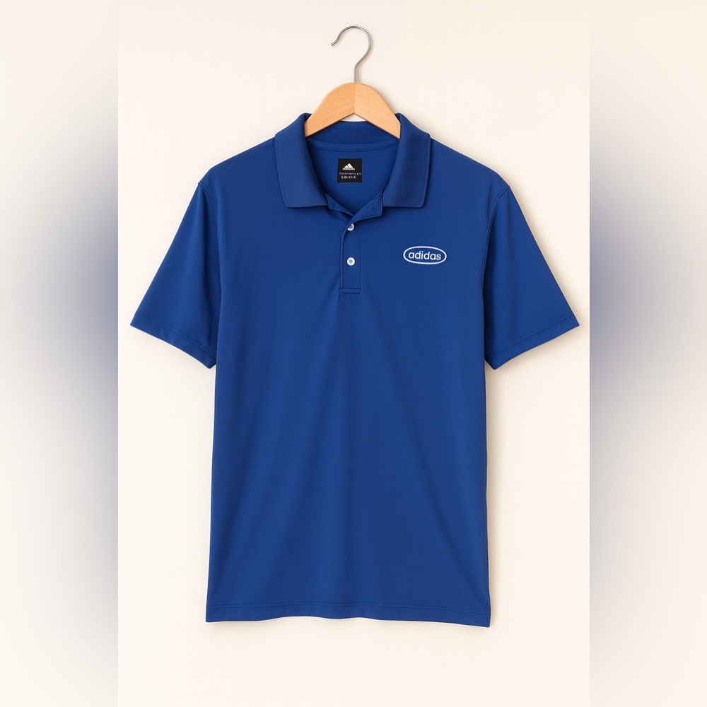 Adidas Blue Polo Shirt Classic Style
